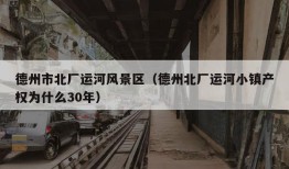 德州市北厂运河风景区（德州北厂运河小镇产权为什么30年）