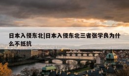 日本入侵东北|日本入侵东北三省张学良为什么不抵抗