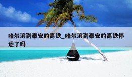 哈尔滨到泰安的高铁_哈尔滨到泰安的高铁停运了吗