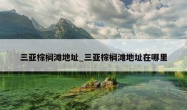 三亚棕榈滩地址_三亚棕榈滩地址在哪里