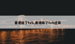 香港除了tvb,香港除了tvb还有