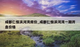 成都仁恒滨河湾房价_成都仁恒滨河湾一期开盘价格