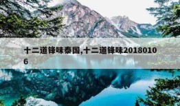 十二道锋味泰国,十二道锋味20180106