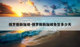 俄罗斯新加坡-俄罗斯新加坡免签多少天