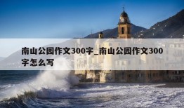 南山公园作文300字_南山公园作文300字怎么写