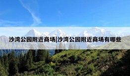 沙湾公园附近商场|沙湾公园附近商场有哪些