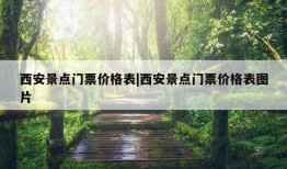 西安景点门票价格表|西安景点门票价格表图片