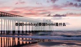 泰国bombay|泰国bomi是什么