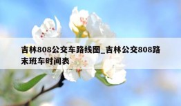 吉林808公交车路线图_吉林公交808路末班车时间表