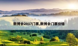 数博会2017门票,数博会门票价格