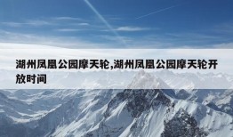 湖州凤凰公园摩天轮,湖州凤凰公园摩天轮开放时间