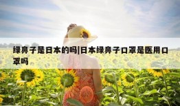 绿鼻子是日本的吗|日本绿鼻子口罩是医用口罩吗