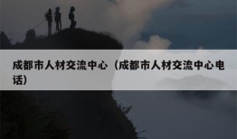 成都市人材交流中心（成都市人材交流中心电话）