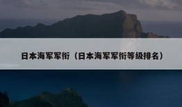 日本海军军衔（日本海军军衔等级排名）