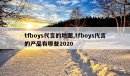 tfboys代言的地图,tfboys代言的产品有哪些2020