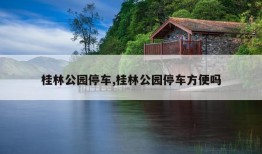 桂林公园停车,桂林公园停车方便吗