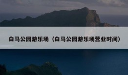 白马公园游乐场（白马公园游乐场营业时间）