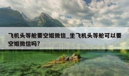 飞机头等舱要空姐微信_坐飞机头等舱可以要空姐微信吗?