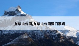 九华山公园,九华山公园要门票吗