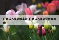 广州成人英语哪家好_广州成人英语学校有哪些