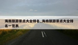 海南旅游景点大全排名_海南旅游景点大全排名一览表