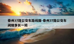 泰州37路公交车路线图-泰州37路公交车间隔多长一班