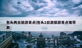 包头两日旅游景点|包头2日游旅游景点推荐表