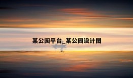 某公园平台_某公园设计图