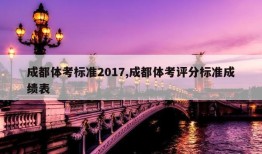 成都体考标准2017,成都体考评分标准成绩表