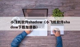 小飞机软件shadow（小飞机软件shadow下载加速器）