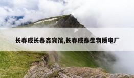 长春成长泰森宾馆,长春成泰生物质电厂