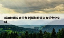 新加坡国立大学专业|新加坡国立大学专业文科