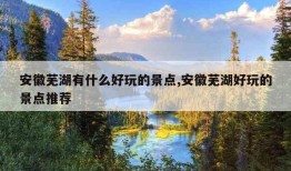 安徽芜湖有什么好玩的景点,安徽芜湖好玩的景点推荐