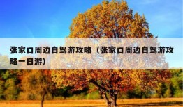 张家口周边自驾游攻略（张家口周边自驾游攻略一日游）