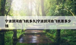 宁波到河南飞机多久|宁波到河南飞机票多少钱