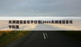 太湖迷笛音乐节住宿|2021太湖迷笛音乐节购票