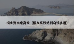 桐乡到南京高铁（桐乡高铁站到乌镇多远）