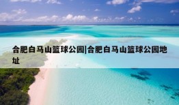 合肥白马山篮球公园|合肥白马山篮球公园地址