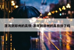 漯河到郑州的高铁-漯河到郑州的高铁停了吗