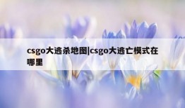 csgo大逃杀地图|csgo大逃亡模式在哪里