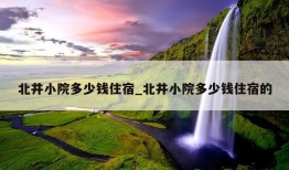 北井小院多少钱住宿_北井小院多少钱住宿的