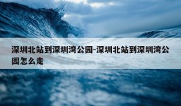 深圳北站到深圳湾公园-深圳北站到深圳湾公园怎么走