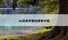 av日本天堂的简单介绍