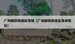 广州国投网络批发城（广州国投网络批发城地址）