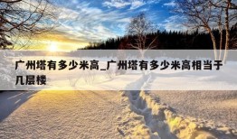 广州塔有多少米高_广州塔有多少米高相当于几层楼