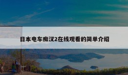 日本电车痴汉2在线观看的简单介绍