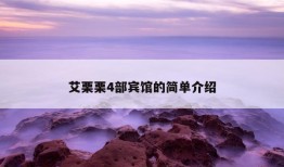 艾栗栗4部宾馆的简单介绍