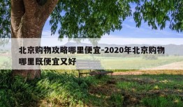 北京购物攻略哪里便宜-2020年北京购物哪里既便宜又好