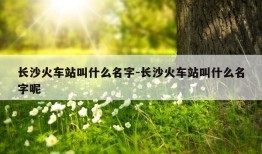 长沙火车站叫什么名字-长沙火车站叫什么名字呢