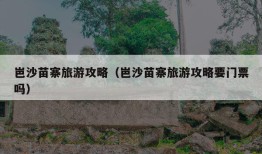 岜沙苗寨旅游攻略（岜沙苗寨旅游攻略要门票吗）